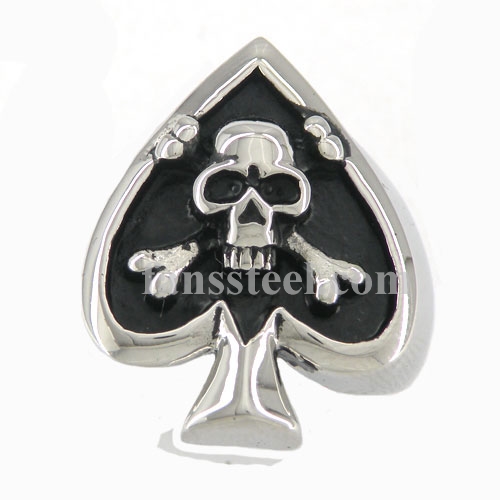 FSR10W61 cross bone skull heart ace biker Ring 